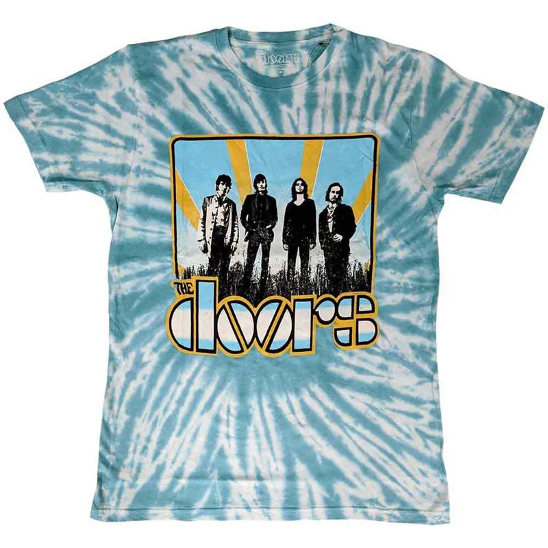 THE DOORS - WAITING FOR THE SUN - T-Shirt Blue (Wash Collection) made by Spiral Direct