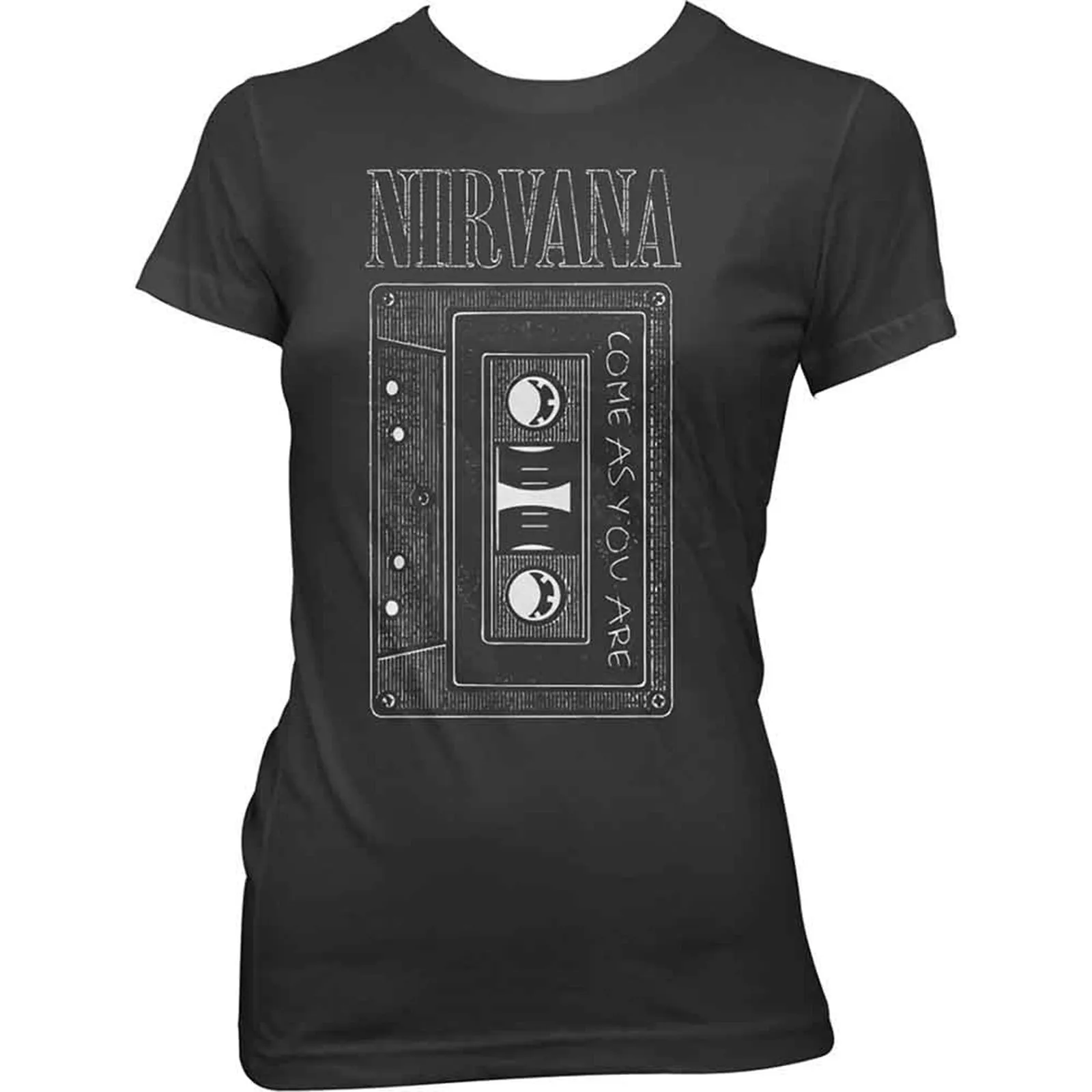NIRVANA - AS YOU ARE TAPE - Ladies T-Shirt Black sold by Spiral Direct