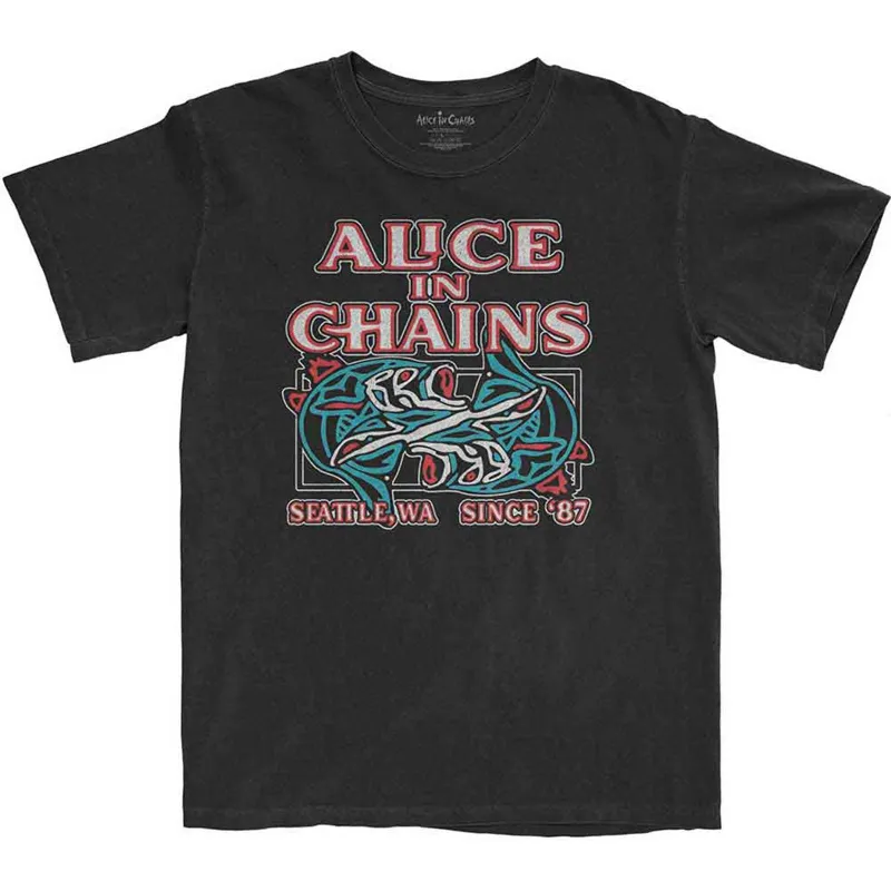 ALICE IN CHAINS - TOTEM FISH - T-Shirt Black made by Spiral Direct