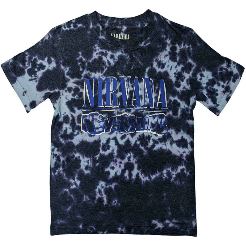NIRVANA - NEVERMIND WAVY LOGO - T-Shirt Purple (Wash Collection) sold by Spiral Direct