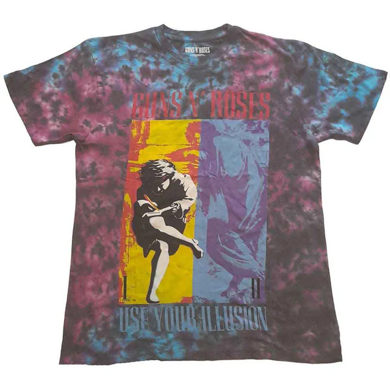 GUNS N ROSES - USE YOUR ILLUSION - T-Shirt Blue (Wash Collection) sold by Spiral Direct