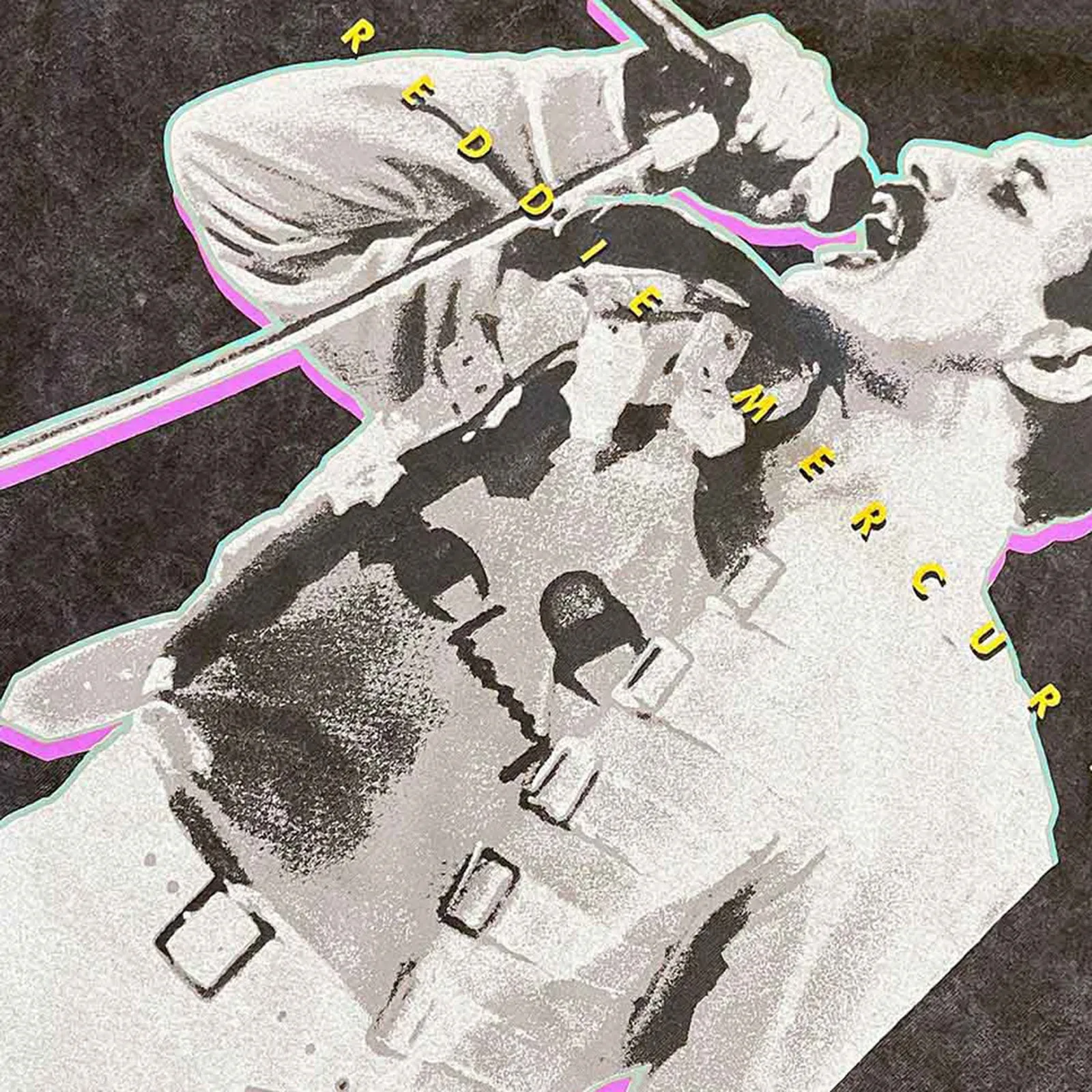 FREDDIE MERCURY - GLOW - T-Shirt Black (Wash Collection) sold by Spiral Direct product image thumbnail 2