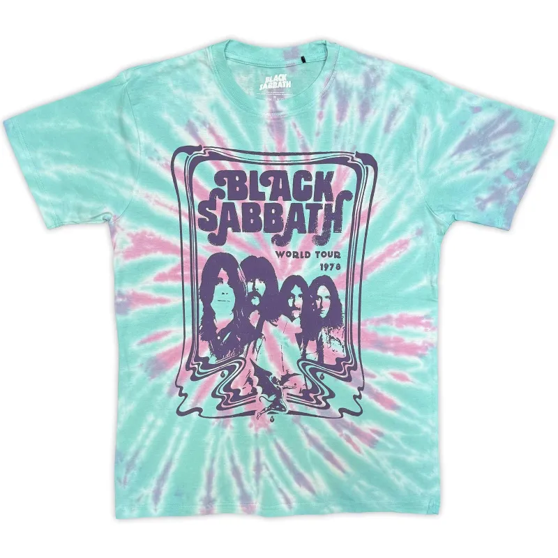 BLACK SABBATH - WORLD TOUR '78 - T-Shirt Green (Wash Collection) sold by Spiral Direct