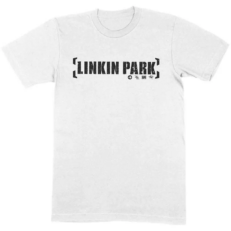 LINKIN PARK - BRACKET LOGO - T-Shirt White made by Spiral Direct