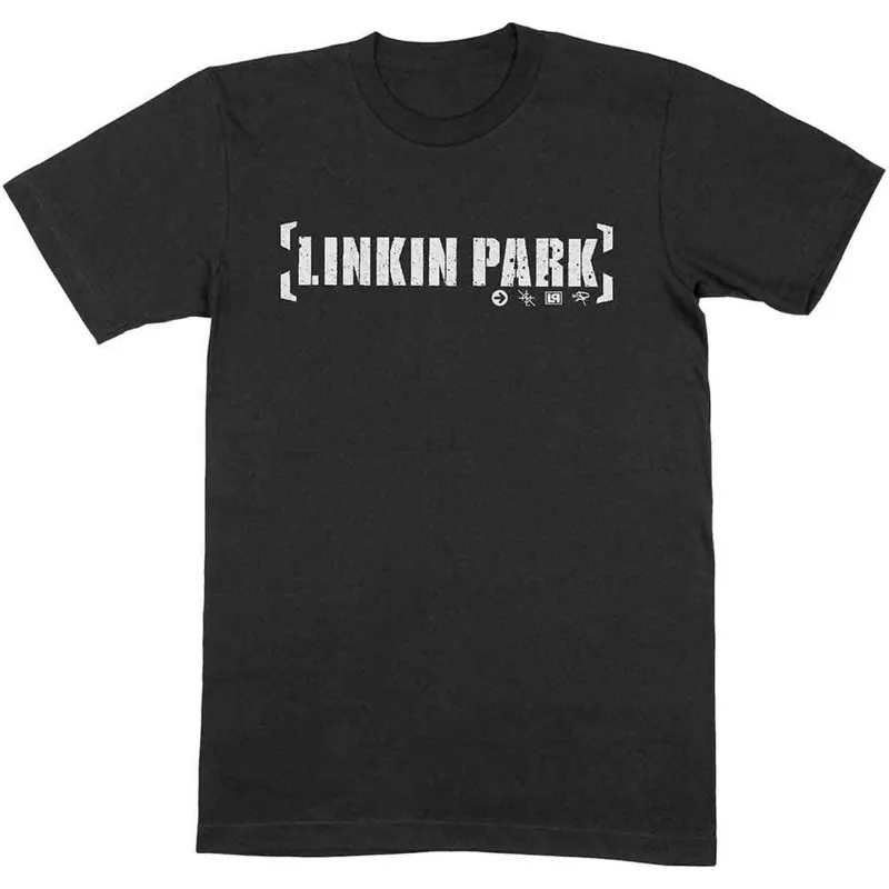 LINKIN PARK - BRACKET LOGO - T-Shirt Black made by Spiral Direct