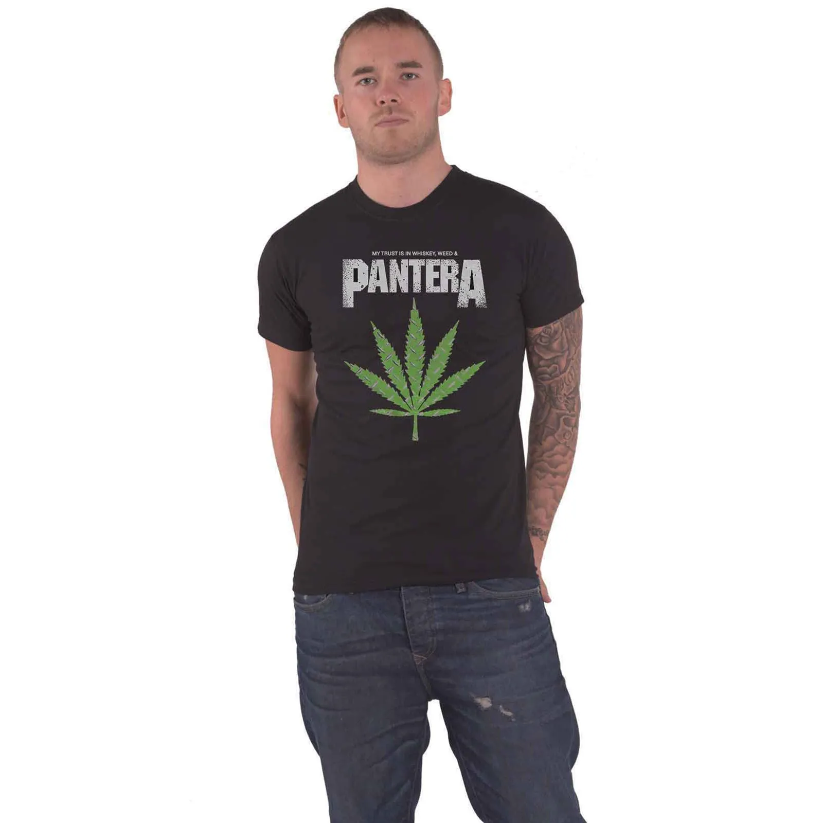 PANTERA - WHISKEY 'N WEED - T-Shirt Black sold by Spiral Direct product image thumbnail 2