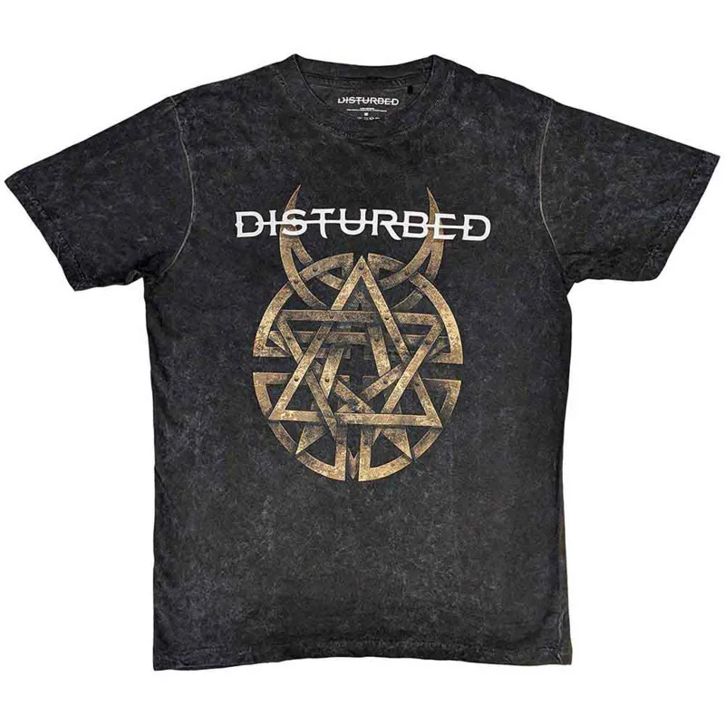 DISTURBED - RIVETED - T-Shirt Grey (Wash Collection) made by Spiral Direct