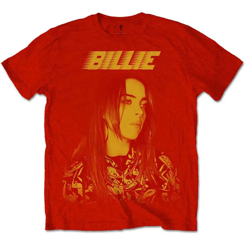 BILLIE EILISH - RACER LOGO JUMBO - T-Shirt Red sold by Spiral Direct