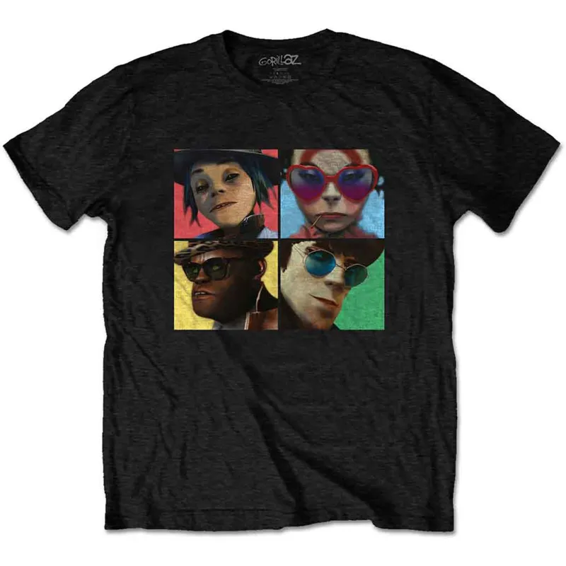 GORILLAZ - HUMANZ - T-Shirt Black made by Spiral Direct