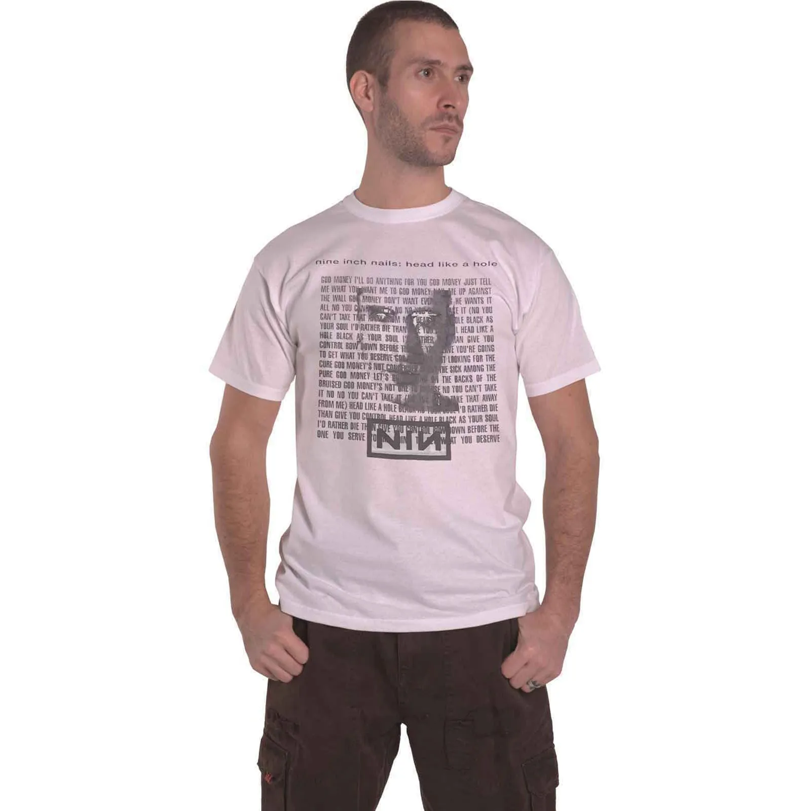 NINE INCH NAILS - HEAD LIKE A HOLE - T-Shirt White sold by Spiral Direct product image thumbnail 2