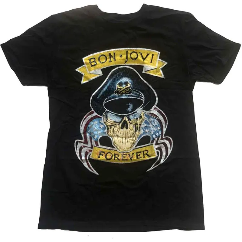 BON JOVI - FOREVER - T-Shirt Black made by Spiral Direct