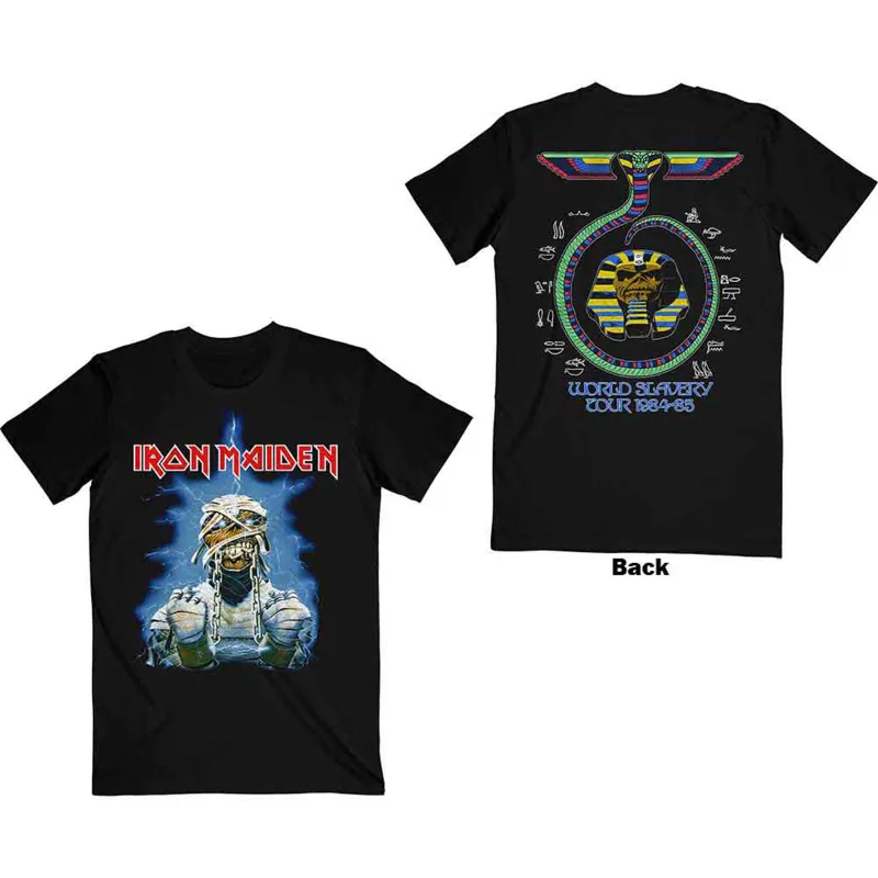 IRON MAIDEN - WORLD SLAVERY TOUR '84 - '85 - T-Shirt Black (Back Print) sold by Spiral Direct