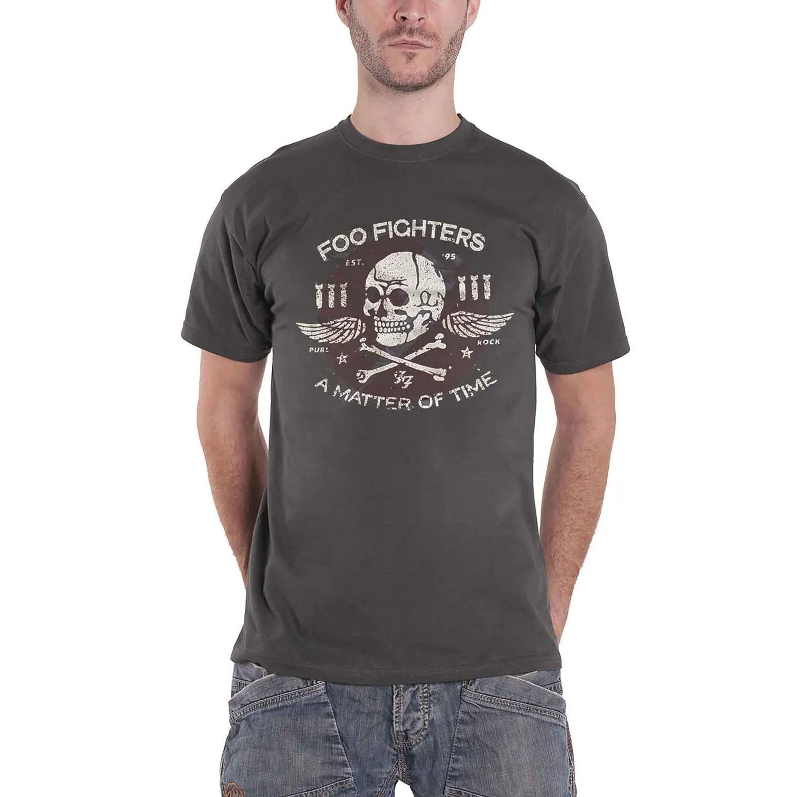 FOO FIGHTERS - MATTER OF TIME - T-Shirt Grey sold by Spiral Direct product image thumbnail 2