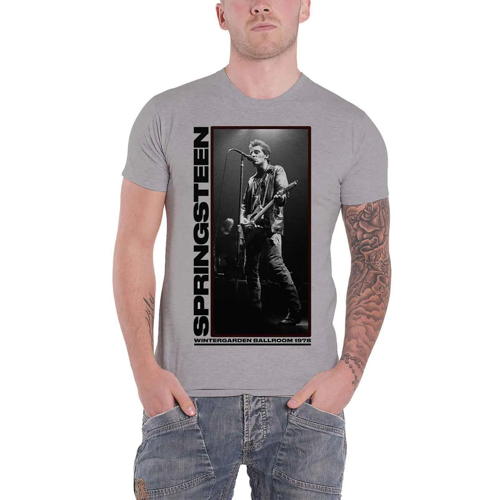 BRUCE SPRINGSTEEN - WINTERGARDEN PHOTO - T-Shirt Grey sold by Spiral Direct product image thumbnail 2