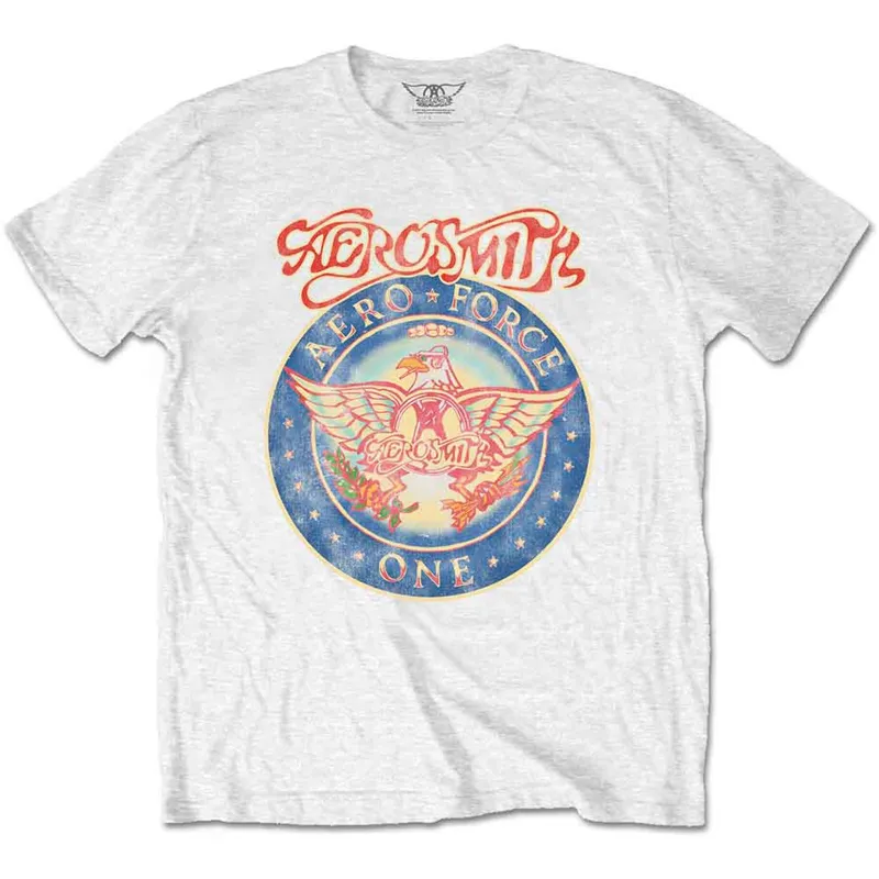 AEROSMITH - AERO FORCE - T-Shirt White made by Spiral Direct