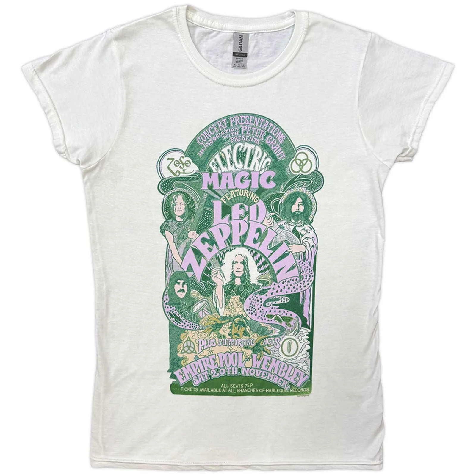 LED ZEPPELIN - ELECTRIC MAGIC - Ladies T-Shirt White sold by Spiral Direct