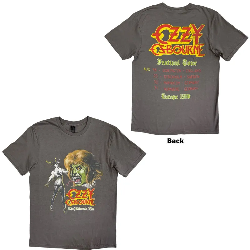 OZZY OSBOURNE - ULTIMATE REMIX - T-Shirt Grey (Back Print) sold by Spiral Direct