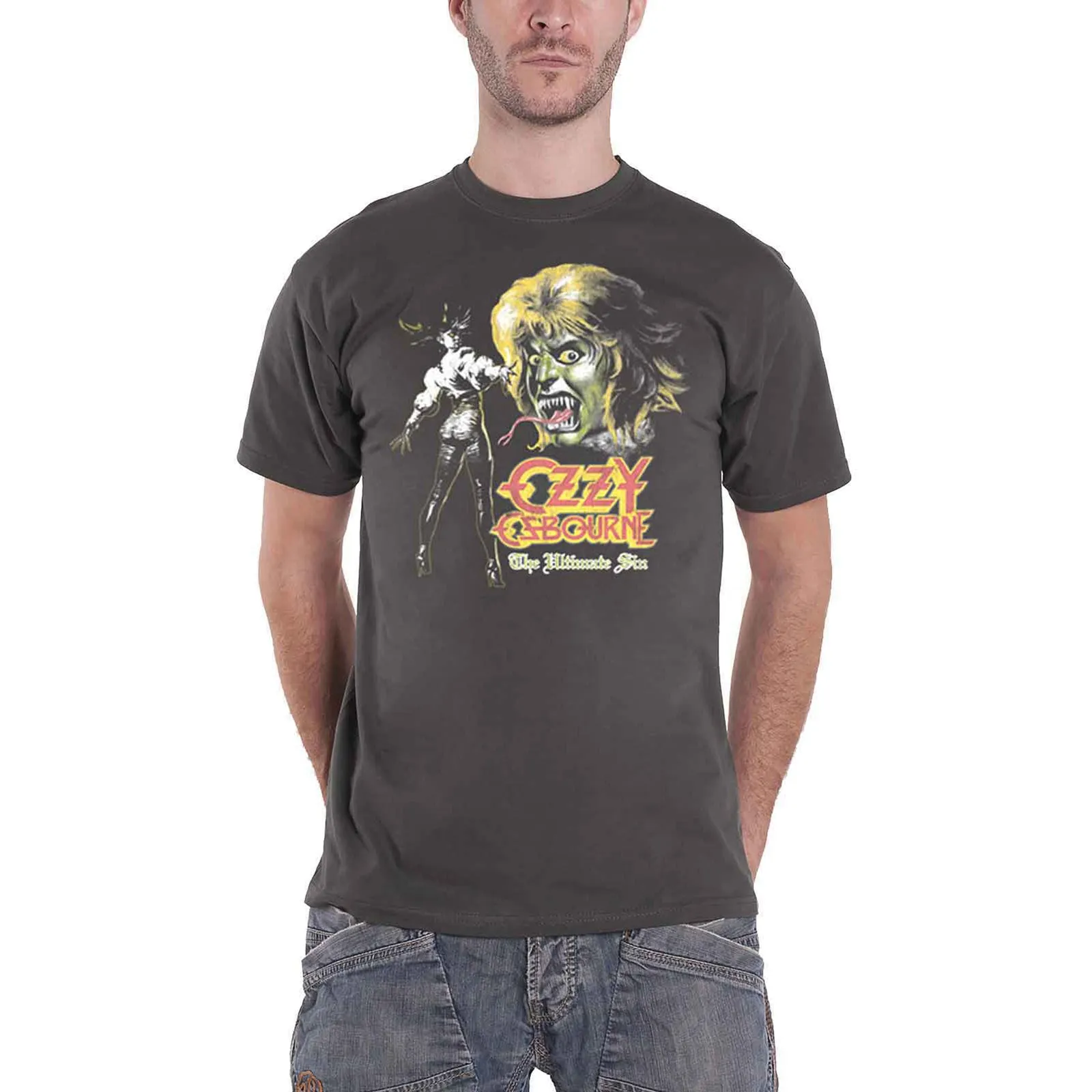 OZZY OSBOURNE - ULTIMATE REMIX - T-Shirt Grey (Back Print) sold by Spiral Direct product image thumbnail 3