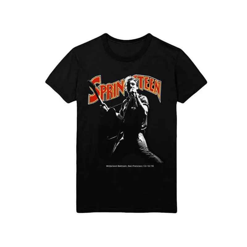 BRUCE SPRINGSTEEN - WINTERLAND BALLROOM SINGING - T-Shirt Black sold by Spiral Direct