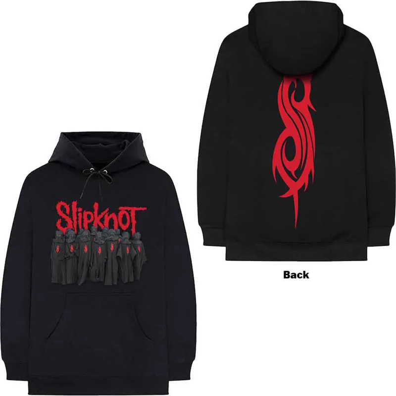 SLIPKNOT - CHOIR - Pullover Hoodie Black (Back Print) made by Spiral Direct