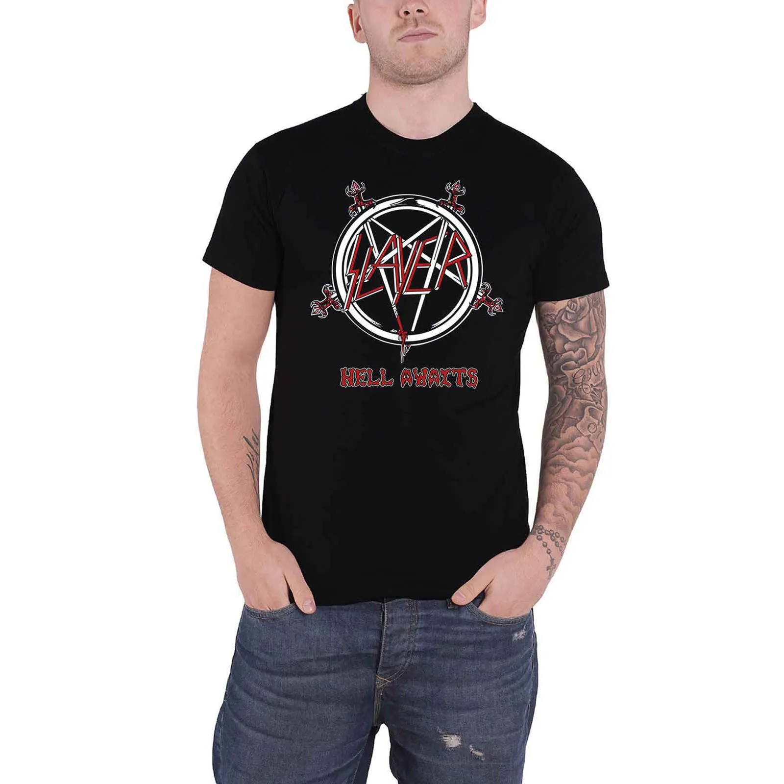 SLAYER - HELL AWAITS TOUR - T-Shirt Black (Back Print) sold by Spiral Direct product image thumbnail 3
