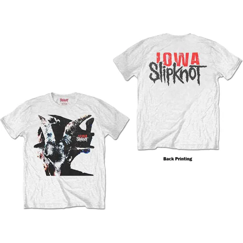 SLIPKNOT - IOWA GOAT SHADOW - T-Shirt White (Back Print) sold by Spiral Direct