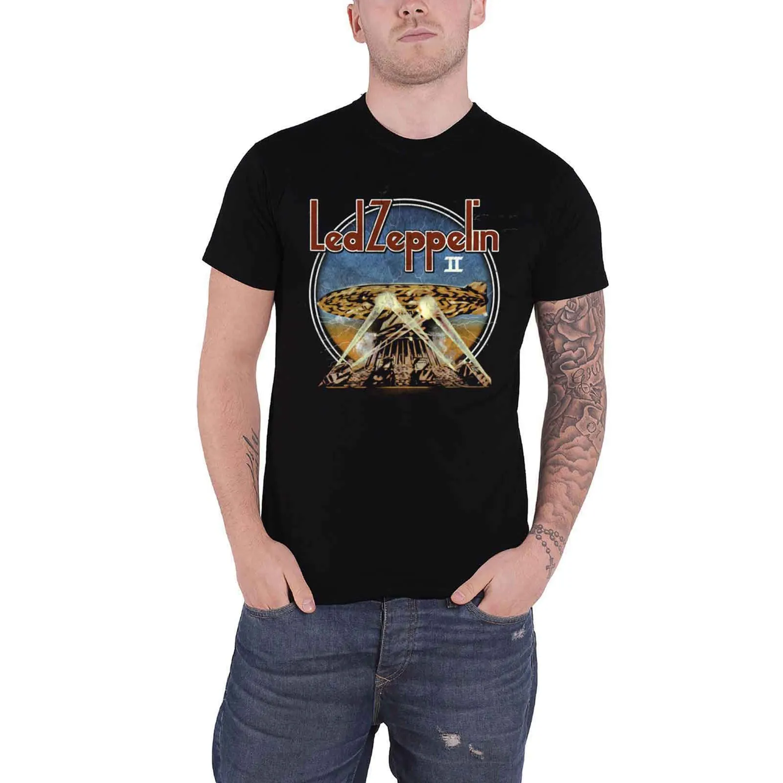 LED ZEPPELIN - LZII SEARCHLIGHTS - T-Shirt Black sold by Spiral Direct product image thumbnail 2