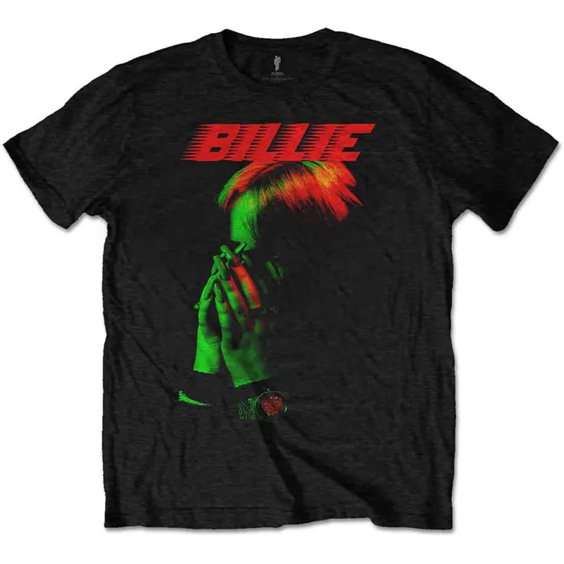 BILLIE EILISH - HANDS FACE - T-Shirt Black sold by Spiral Direct