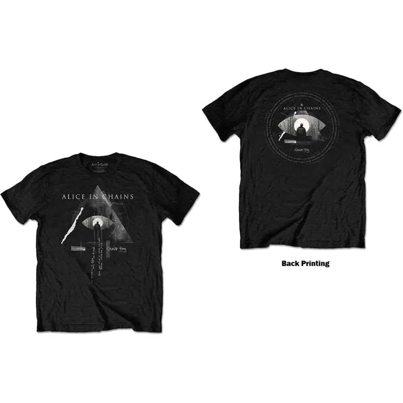 ALICE IN CHAINS - FOG MOUNTAIN - T-Shirt Black (Back Print) made by Spiral Direct