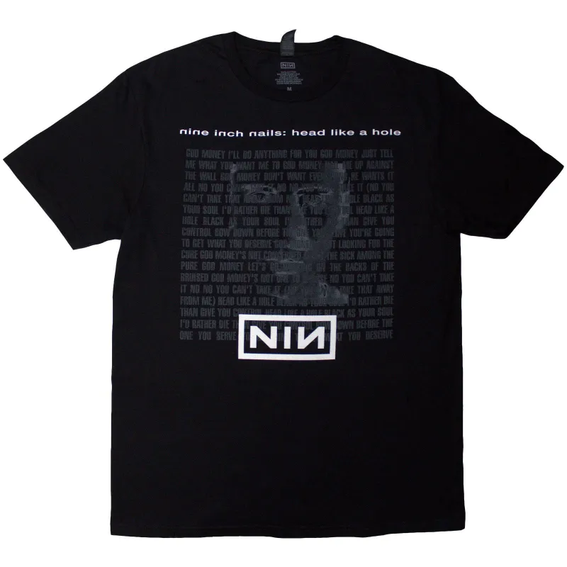 NINE INCH NAILS - HEAD LIKE A HOLE - T-Shirt Black made by Spiral Direct