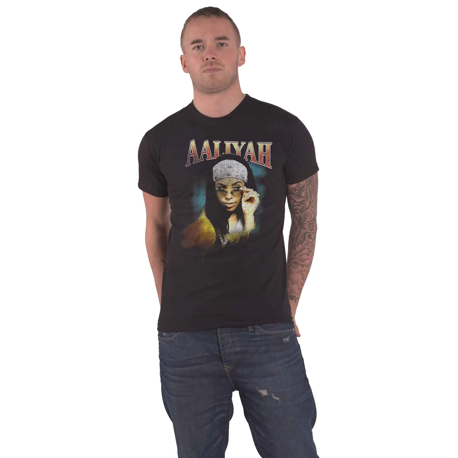 AALIYAH - TRIPPY - T-Shirt Black sold by Spiral Direct product image thumbnail 2