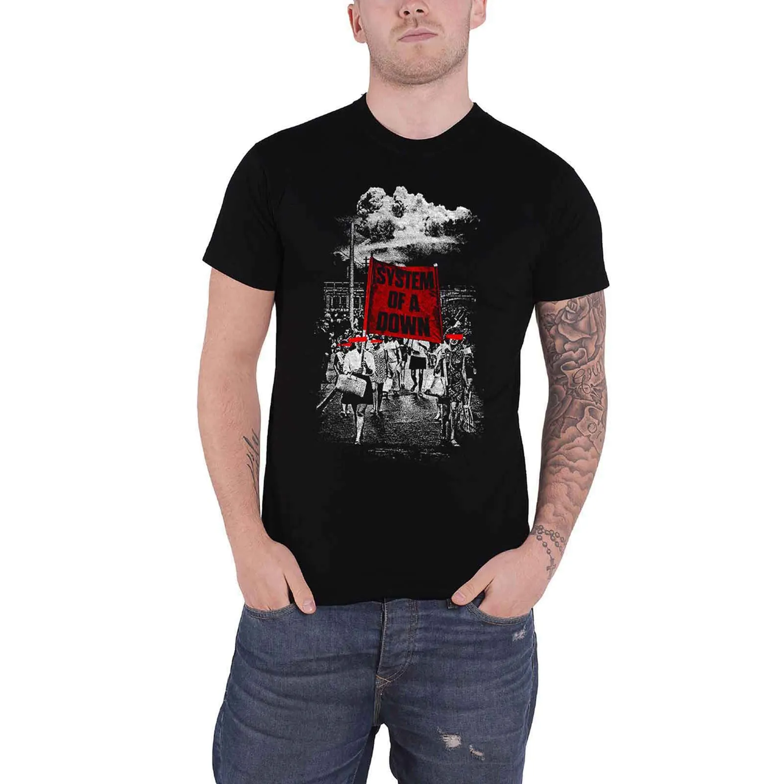 SYSTEM OF A DOWN - BANNER MARCHES - T-Shirt Black sold by Spiral Direct product image thumbnail 2