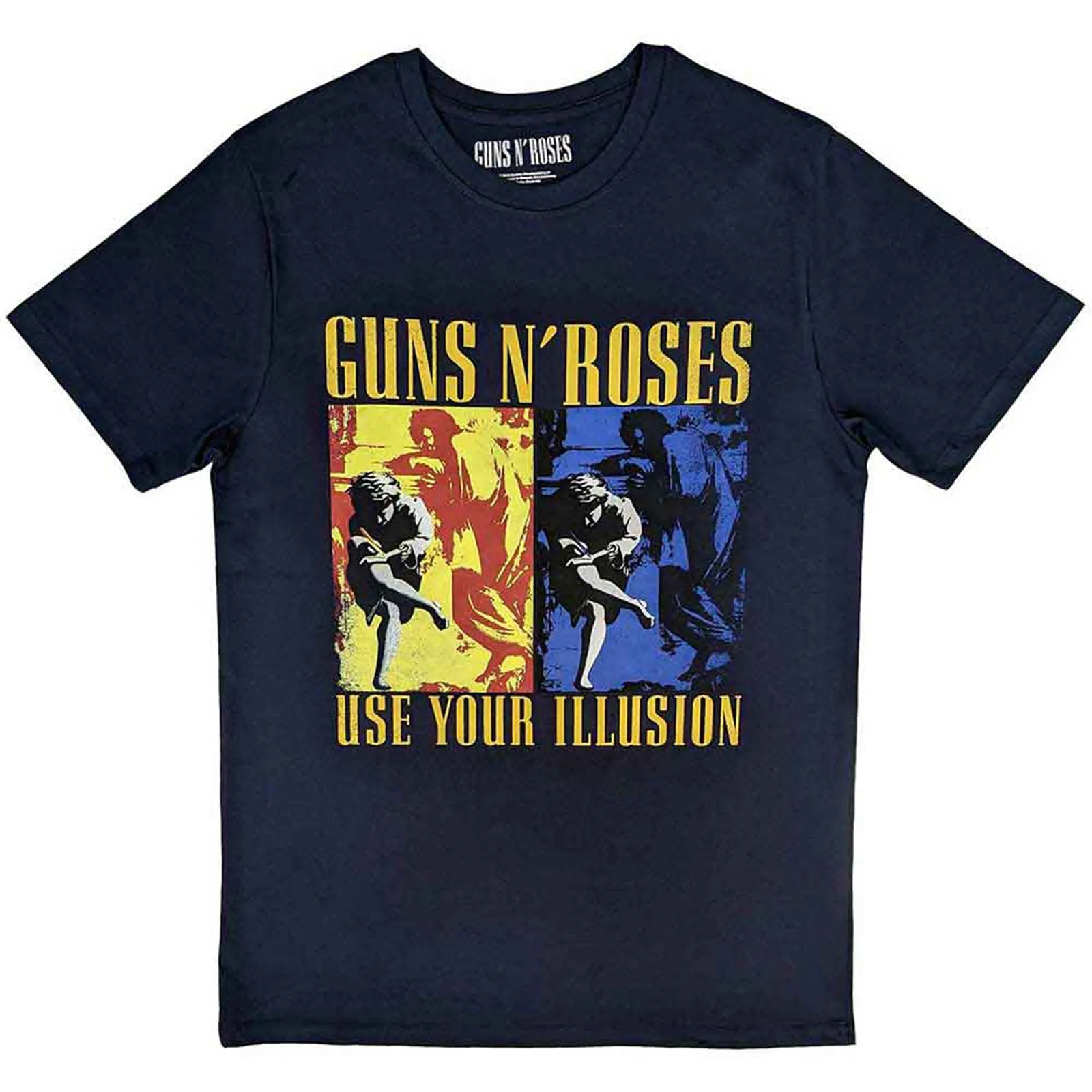 GUNS N ROSES - USE YOUR ILLUSION NAVY - T-Shirt Blue sold by Spiral Direct