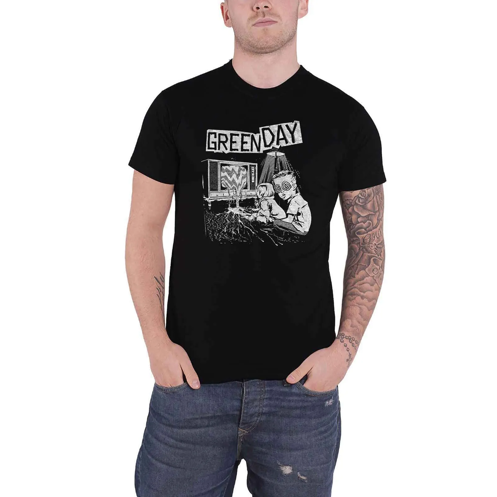 GREEN DAY - TV WASTELAND - T-Shirt Black sold by Spiral Direct product image thumbnail 2