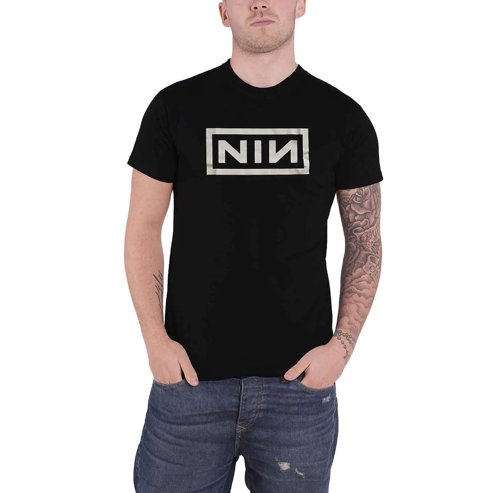 NINE INCH NAILS - CLASSIC LOGO - T-Shirt Black sold by Spiral Direct product image thumbnail 2
