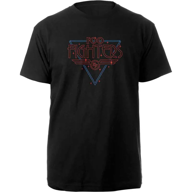 FOO FIGHTERS - BLACK DISCO OUTLINE - T-Shirt Black made by Spiral Direct