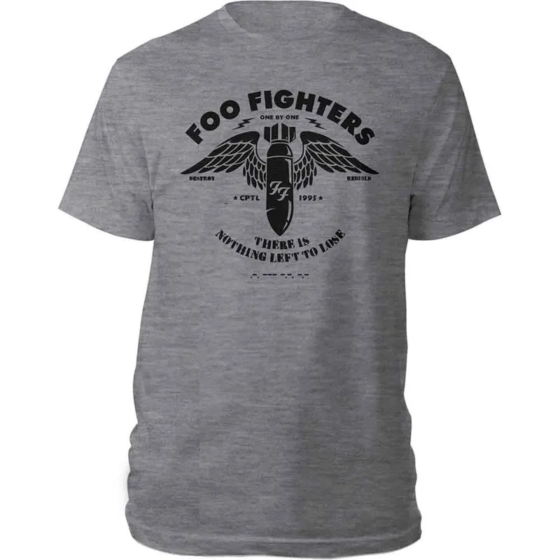 FOO FIGHTERS - STENCIL - T-Shirt Grey made by Spiral Direct