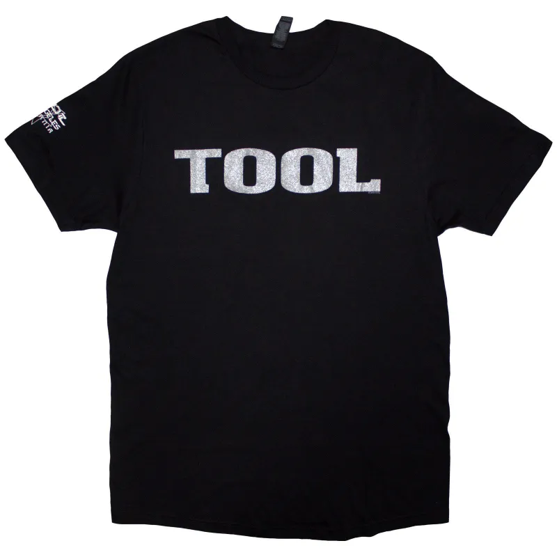 TOOL - METALLIC SILVER LOGO - T-Shirt Black (Sleeve Print) made by Spiral Direct