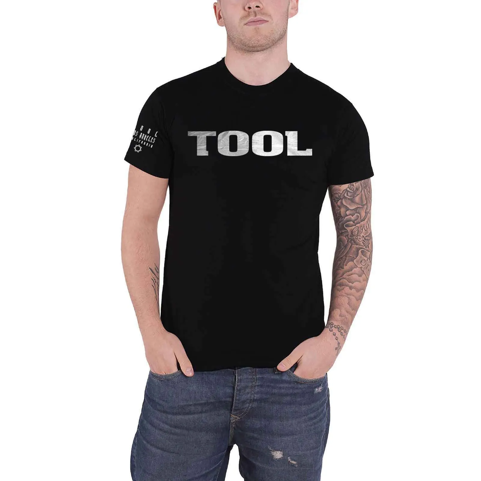 TOOL - METALLIC SILVER LOGO - T-Shirt Black (Sleeve Print) sold by Spiral Direct product image thumbnail 2