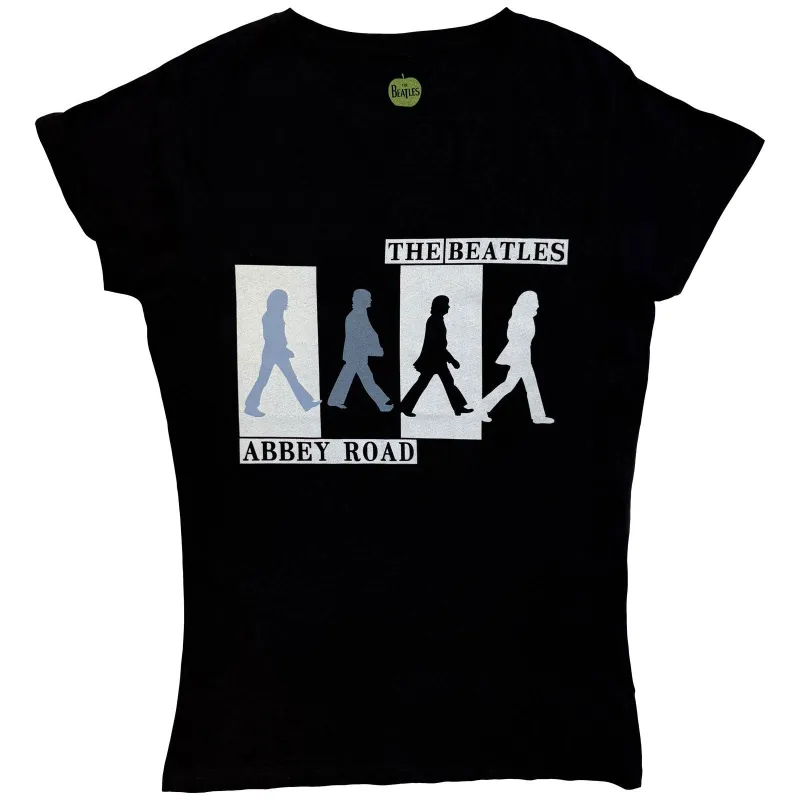 BEATLES, THE - ABBEY ROAD COLOURS CROSSING - Ladies T-Shirt Black sold by Spiral Direct
