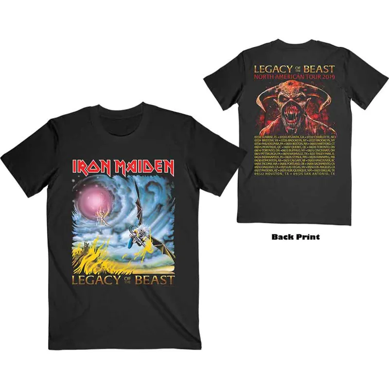 IRON MAIDEN - THE FLIGHT OF ICARUS - T-Shirt Black (Back Print) sold by Spiral Direct