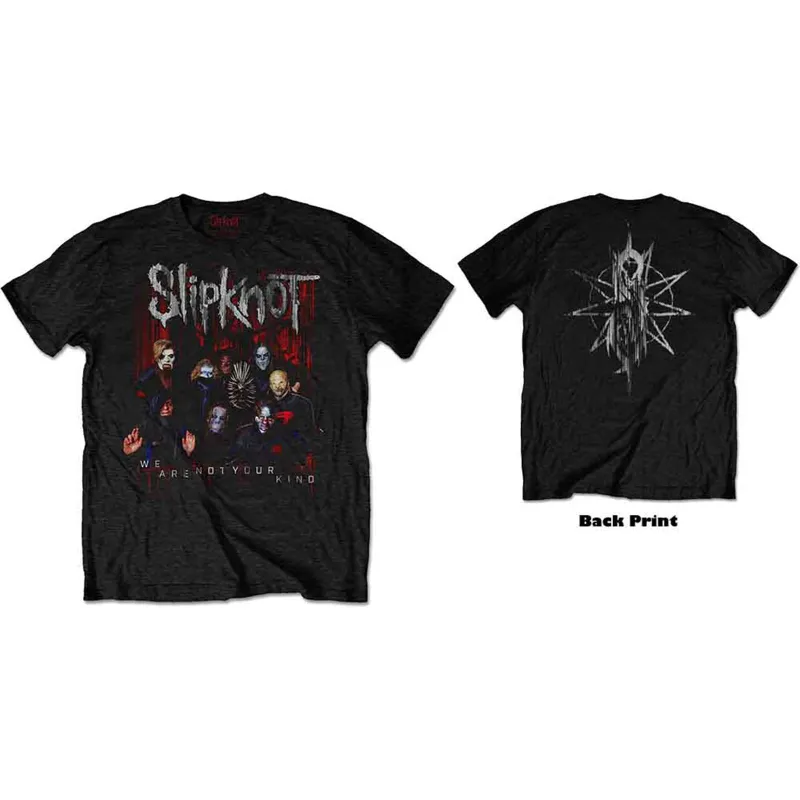 SLIPKNOT - WANYK GROUP PHOTO - T-Shirt Black (Back Print) sold by Spiral Direct