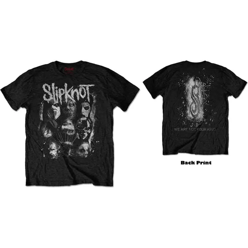 SLIPKNOT - WANYK WHITE SPLATTER - T-Shirt Black (Back Print) sold by Spiral Direct