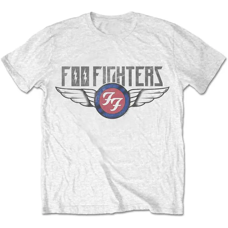 FOO FIGHTERS - FLASH WINGS - T-Shirt White made by Spiral Direct