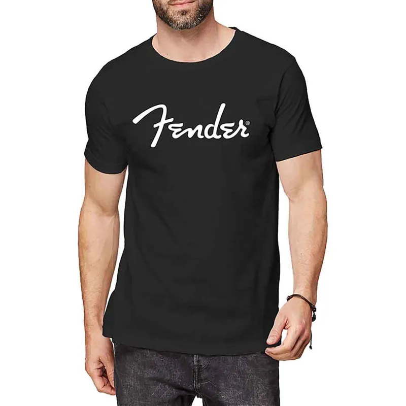 FENDER - CLASSIC LOGO - T-Shirt Black made by Spiral Direct