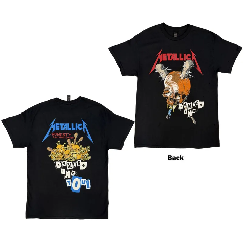 METALLICA - DAMAGE INC - T-Shirt Black (Back Print) made by Spiral Direct