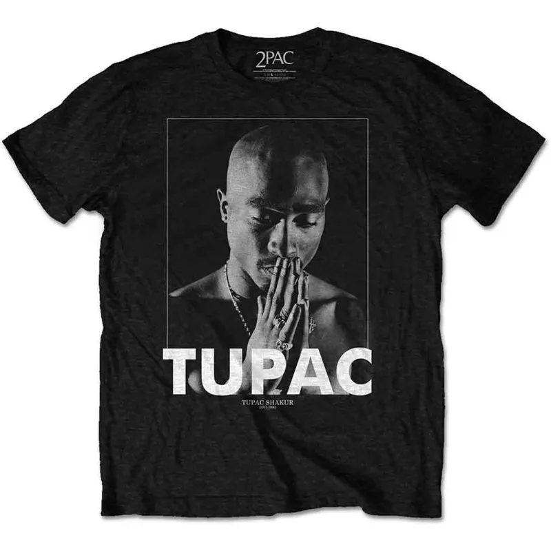 TUPAC - PRAYING - T-Shirt Black sold by Spiral Direct