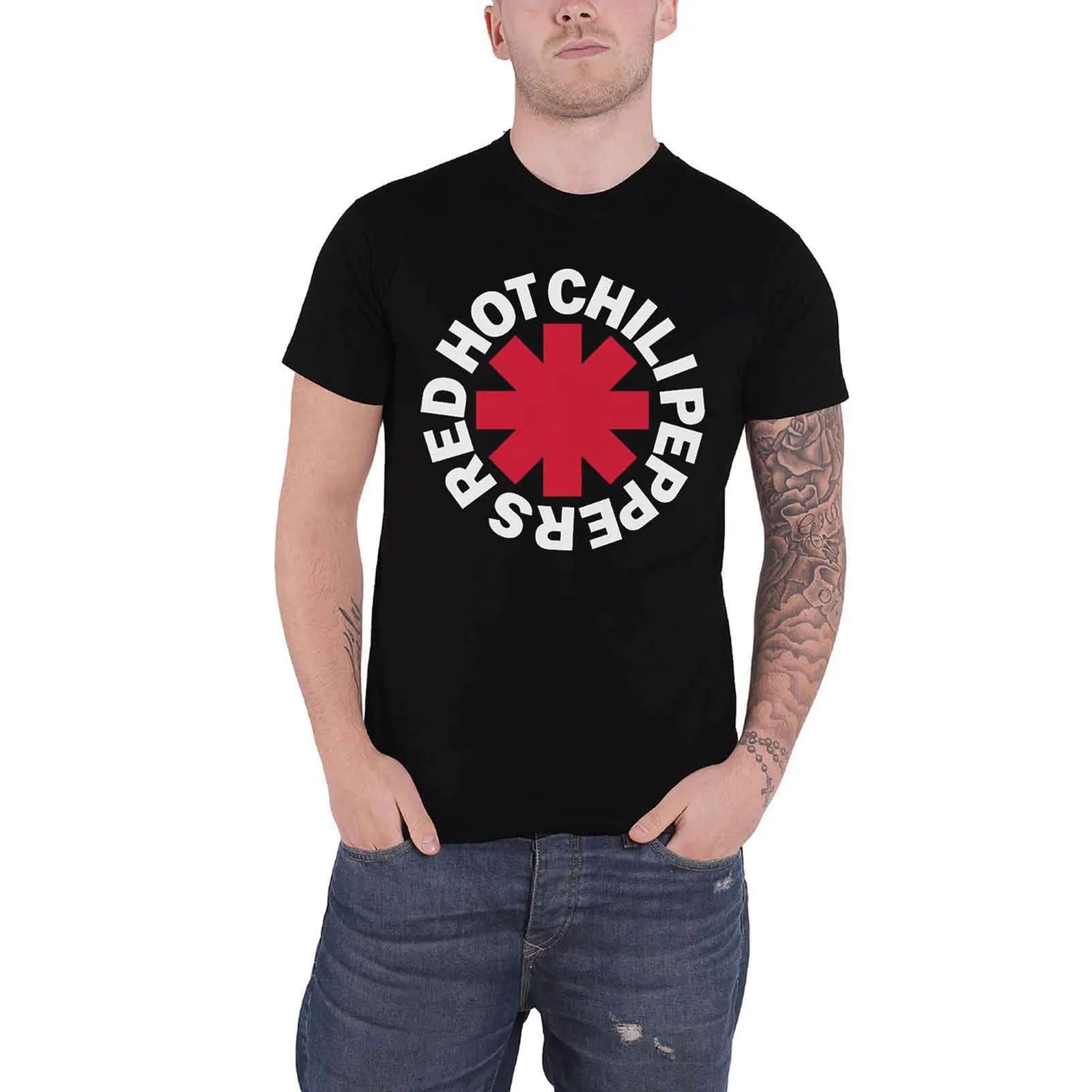 RED HOT CHILI PEPPERS - CLASSIC ASTERISK - T-Shirt Black sold by Spiral Direct product image thumbnail 2