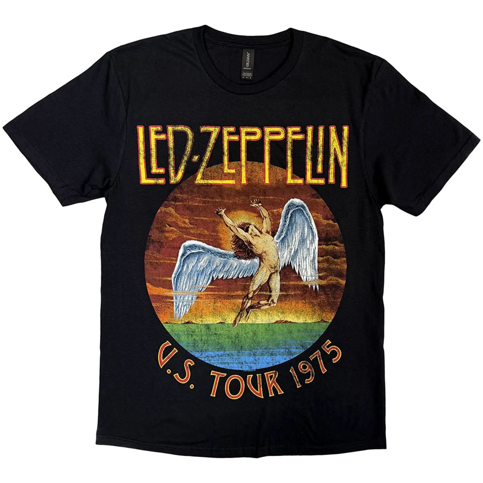 LED ZEPPELIN - USA TOUR '75. - T-Shirt Black sold by Spiral Direct