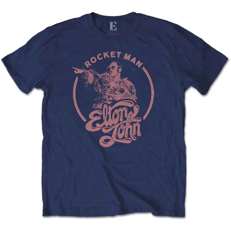 ELTON JOHN - ROCKETMAN CIRCLE POINT - T-Shirt Blue sold by Spiral Direct